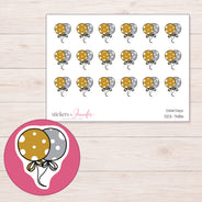 DDZ-7486 planner sticker sheet with enlarged sticker detail