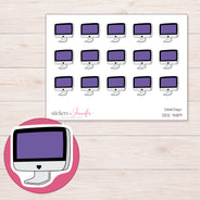DDZ-7489 planner sticker sheet with enlarged sticker detail