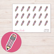 DDZ-7497 planner sticker sheet with enlarged sticker detail
