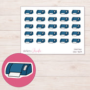 DDZ-7509 planner sticker sheet with enlarged sticker detail