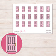 DDZ-7512 planner sticker sheet with enlarged sticker detail