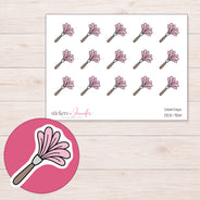 DDZ-7514 planner sticker sheet with enlarged sticker detail