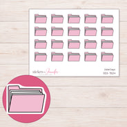 DDZ-7524 planner sticker sheet with enlarged sticker detail