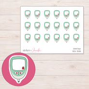 DDZ-7535 planner sticker sheet with enlarged sticker detail