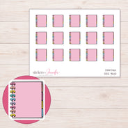DDZ-7540 planner sticker sheet with enlarged sticker detail