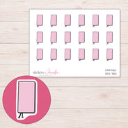DDZ-7551 planner sticker sheet with enlarged sticker detail
