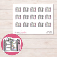 DDZ-7552 planner sticker sheet with enlarged sticker detail
