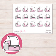 DDZ-7564 planner sticker sheet with enlarged sticker detail