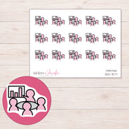 DDZ-7577 planner sticker sheet with enlarged sticker detail