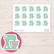 DDZ-7580 planner sticker sheet with enlarged sticker detail