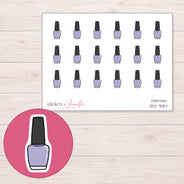 DDZ-7587 planner sticker sheet with enlarged sticker detail