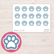 DDZ-7597 planner sticker sheet with enlarged sticker detail