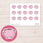 DDZ-7602 planner sticker sheet with enlarged sticker detail
