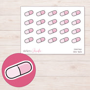 DDZ-7604 planner sticker sheet with enlarged sticker detail