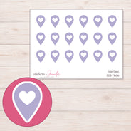 DDZ-7606 planner sticker sheet with enlarged sticker detail
