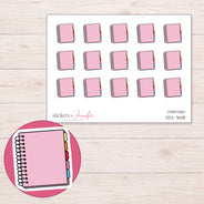 DDZ-7608 planner sticker sheet with enlarged sticker detail