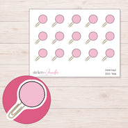 DDZ-7616 planner sticker sheet with enlarged sticker detail
