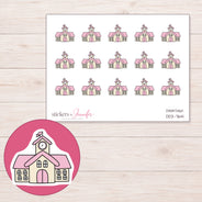 DDZ-7641 planner sticker sheet with enlarged sticker detail