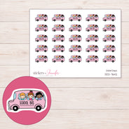 DDZ-7642 planner sticker sheet with enlarged sticker detail