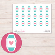 DDZ-7649 planner sticker sheet with enlarged sticker detail