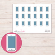 DDZ-7650 planner sticker sheet with enlarged sticker detail