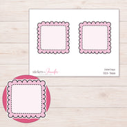 DDZ-7666 planner sticker sheet with enlarged sticker detail