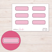 DDZ-7668 planner sticker sheet with enlarged sticker detail