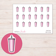 DDZ-7676 planner sticker sheet with enlarged sticker detail