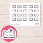 DDZ-7684 planner sticker sheet with enlarged sticker detail