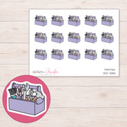 DDZ-7686 planner sticker sheet with enlarged sticker detail