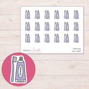 DDZ-7689 planner sticker sheet with enlarged sticker detail