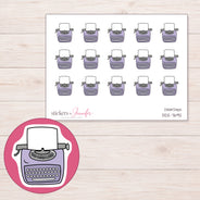 DDZ-7692 planner sticker sheet with enlarged sticker detail