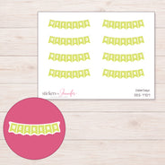 DDZ-7707 planner sticker sheet with enlarged sticker detail