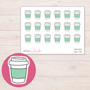 DDZ-7714 planner sticker sheet with enlarged sticker detail