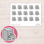 DDZ-7729 planner sticker sheet with enlarged sticker detail