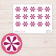 DDZ-7731 planner sticker sheet with enlarged sticker detail