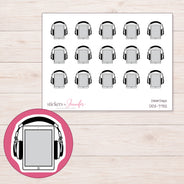 DDZ-7732 planner sticker sheet with enlarged sticker detail