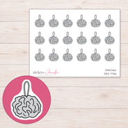 DDZ-7746 planner sticker sheet with enlarged sticker detail