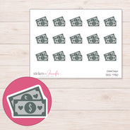 DDZ-7750 planner sticker sheet with enlarged sticker detail