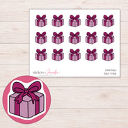 DDZ-7753 planner sticker sheet with enlarged sticker detail