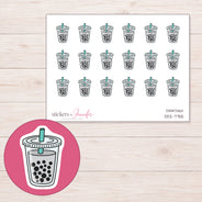 DDZ-7755 planner sticker sheet with enlarged sticker detail