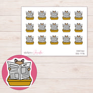 DDZ-7775 planner sticker sheet with enlarged sticker detail