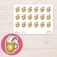 DDZ-7778 planner sticker sheet with enlarged sticker detail