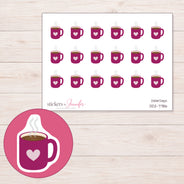DDZ-7786 planner sticker sheet with enlarged sticker detail