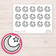 DDZ-7790 planner sticker sheet with enlarged sticker detail