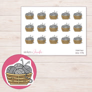 DDZ-7791 planner sticker sheet with enlarged sticker detail