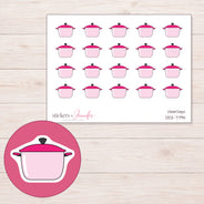 DDZ-7794 planner sticker sheet with enlarged sticker detail