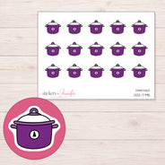 DDZ-7795 planner sticker sheet with enlarged sticker detail