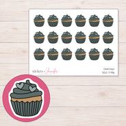 DDZ-7796 planner sticker sheet with enlarged sticker detail