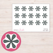 DDZ-7809 planner sticker sheet with enlarged sticker detail